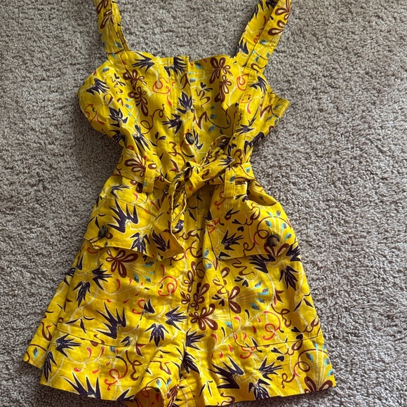 A.L.C. Yellow and Purple Patterned Fabric - Picture 1 of 8
